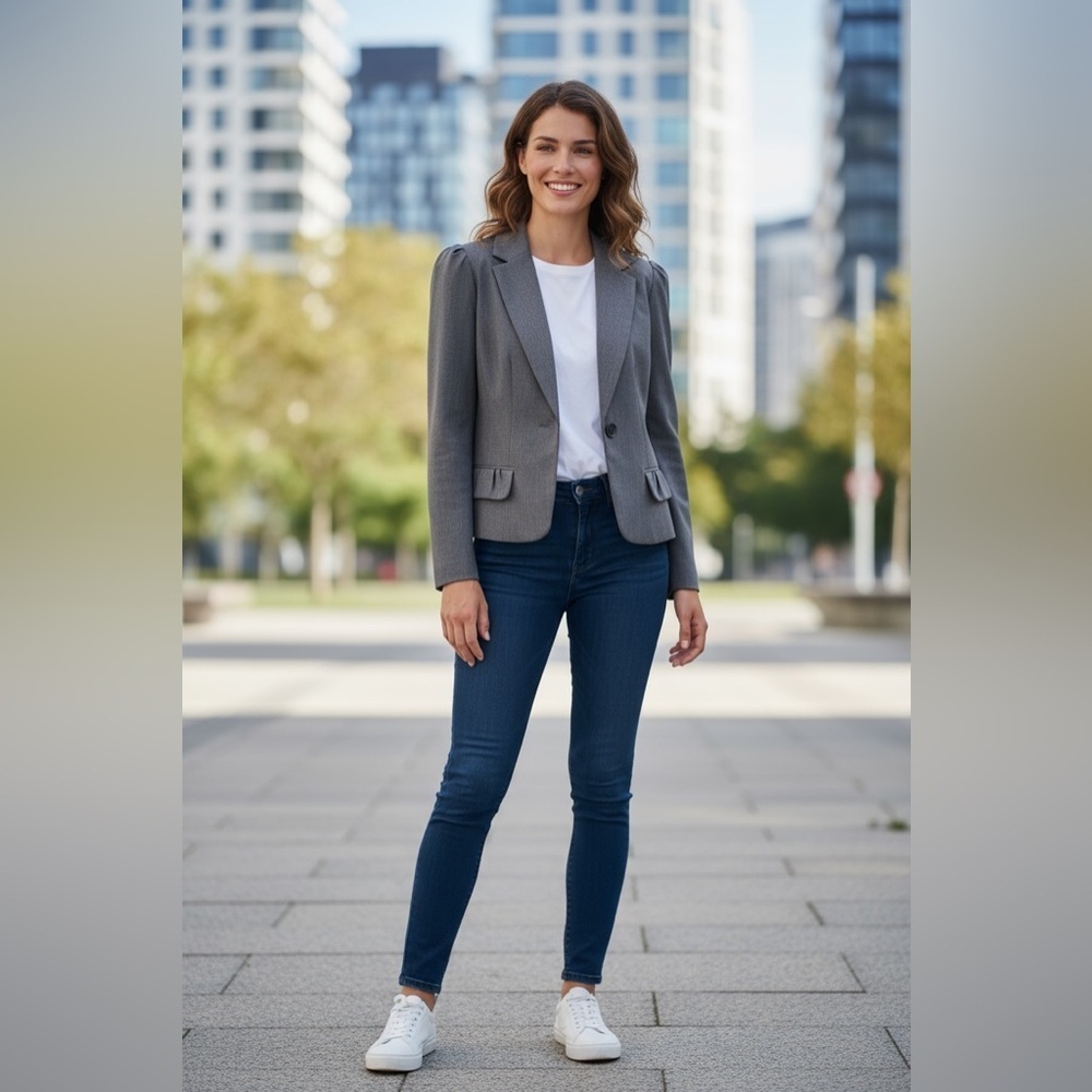 Veronika Maine Gray Blazer